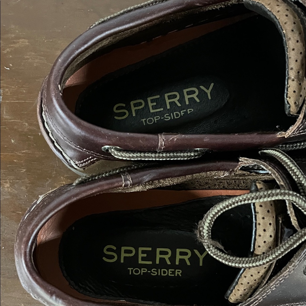 Sperry Men's Tan and Brown Boat Shoes - Picture 2 of 7